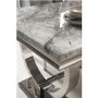 Grey Marble Dining Set with 180cm Table Velvet Chairs and Bench - Seats 6 - Vida Living Arianna