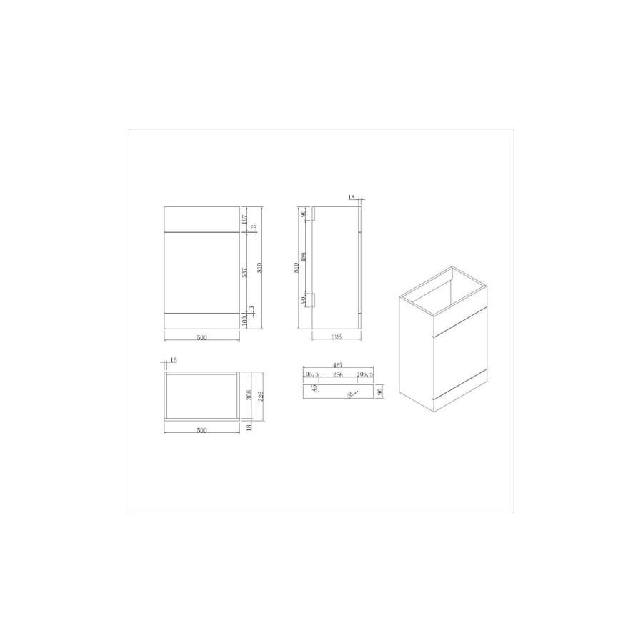 1100mm Green Left Hand Toilet and Sink Unit with Brass Fittings - Unit & Basin Only - Bali