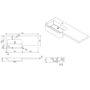1100mm Green Left Hand Toilet and Sink Unit with Brass Fittings - Unit & Basin Only - Bali