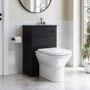 Grade A1 - 500mm Black Back to Wall Toilet Unit Only – Palma