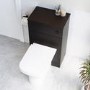 Grade A1 - 500mm Black Back to Wall Toilet Unit Only – Palma