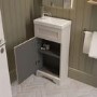 400mm Beige Freestanding Cloakroom Vanity Unit with Basin - Baxenden