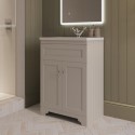 BUN/BAX592BG/97770 600mm Beige Freestanding Vanity Unit with Basin – Baxenden