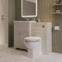1100mm Beige Toilet and Sink Unit with Traditional Toilet – Baxenden