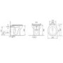 1100mm Burgundy Toilet and Sink Unit with Traditional Toilet - Baxenden
