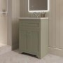 600mm Green Freestanding Vanity Unit with Basin – Baxenden