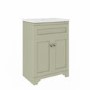 600mm Green Freestanding Vanity Unit with Basin – Baxenden