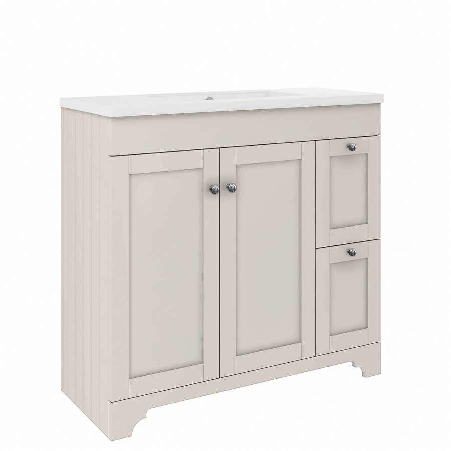 900mm Beige Freestanding Vanity Unit with Basin – Baxenden