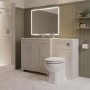 1400mm Beige Toilet and Sink Unit with Traditional Toilet – Baxenden