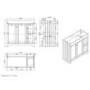 1400mm Burgundy Toilet and Sink Unit with Traditional Toilet - Baxenden