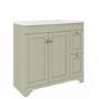 900mm Green Freestanding Vanity Unit with Basin - Baxenden