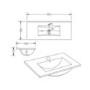 900mm Beige Freestanding Vanity Unit with Basin – Baxenden