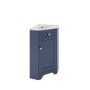 Grade A2 - 580mm Blue Corner Vanity Unit - Baxenden 