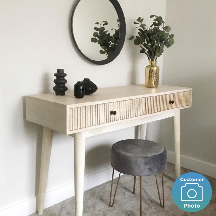 Beau Solid Wood 2 Drawer Console Table - Scandi Style