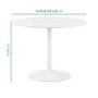 Jenna White Round Table & 4 Chairs in Blue Velvet with Gold Legs