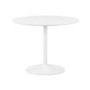 Jenna White Round Table & 4 Chairs in Blue Velvet with Gold Legs