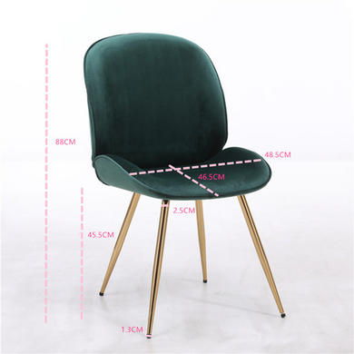 Jenna White Round Table & 4 Chairs in Green Velvet with Gold Legs