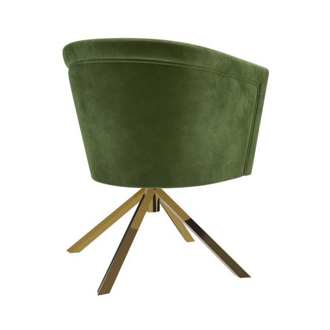 Green Velvet Swivel Dressing Table Chair - Blaire