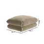 Mink 3 Seater Velvet Curved Sofa with Footstool - Bodi