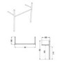 2 Tap Hole Double Basin with Brass Wash Stand 800mm - Bowen