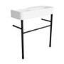 2 Tap Hole Double Basin with Black Wash Stand 800mm - Bowen