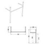 2 Tap Hole Double Basin with Black Wash Stand 800mm - Bowen