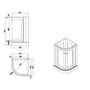 500mm Burgundy Curved Corner Freestanding Vanity Unit with Basin – Bowland
