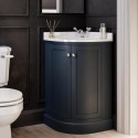 BUN/BOWL500I/96081 500mm Blue Curved Corner Freestanding Vanity Unit with Basin – Bowland