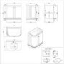 800mm Burgundy Curved Freestanding Vanity Unit with Basin - Bowland