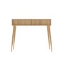 Solid Oak Chevron Office Desk with Drawers - Briana