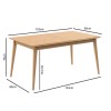 Solid Oak Extendable Dining Set with 2 Benches - Scandi - Briana