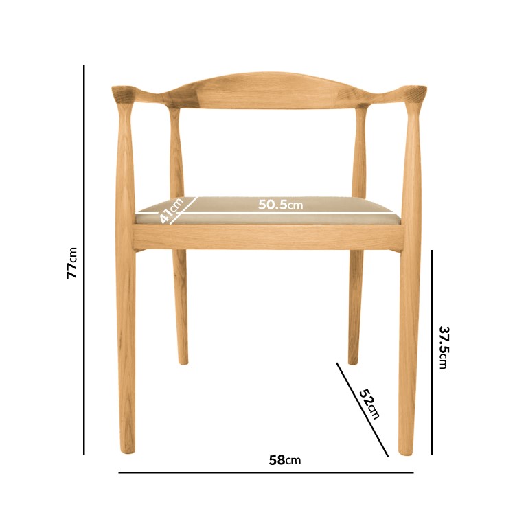 Solid Oak Extendable Dining Table with 6 Curved Oak Dining Chairs - Briana