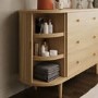 Wide Oak Sideboard with Cupboards - Breuer