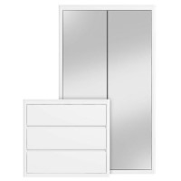 Mirrored Wardrobe and Chest of Drawers - Lexi