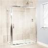 Sliding Door Enclosure 1100 x 900mm with Shower Tray - 6mm Glass - Aquafloe Range 