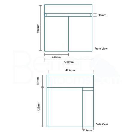 Murcia 50 Wall Mounted 2 Door Vanity Unit