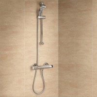 Peru Deluxe Wall Mounted Bath Shower Mixer with Slide Rail Kit 