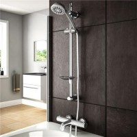 Focus Thermostatic Deck Mounted Bath Shower Mixer with Circo Round Handset