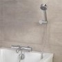 Focus Thermostatic Deck Mounted Bath Shower Mixer with Circo Round Handset
