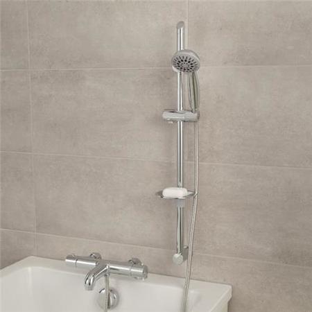 Focus Thermostatic Deck Mounted Bath Shower Mixer with Circo Round Handset
