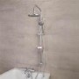Focus Thermostatic Deck Mounted Bath Shower Mixer with Circo Round Handset
