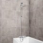 Rina Slide Shower Rail Kit with Focus Deck Valve & Bath Mixer