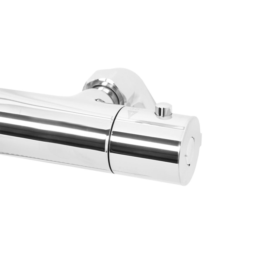 Rina Slide Shower Rail Kit with Focus Deck Valve & Bath Mixer