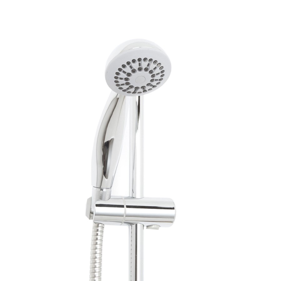 Rina Slide Shower Rail Kit with Focus Deck Valve & Bath Mixer