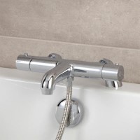 Thermostatic Deck Mounted Bath Shower Mixer - Focus Range