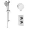 Chrome Concealed Shower Mixer with Dual Control &amp; Round Handset - EcoS9