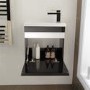 Vigo 420mm Wall Mounted Black Vanity Unit