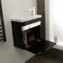 Vigo 420mm Wall Mounted Black Vanity Unit