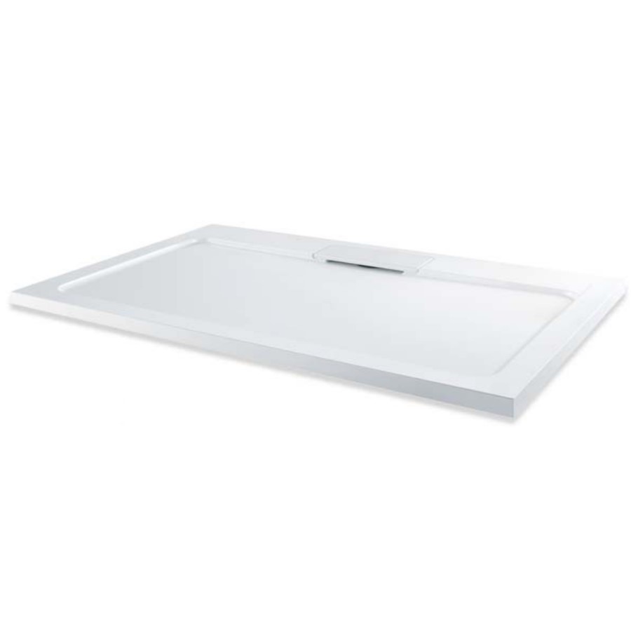 Low Profile Rectangular Shower Tray 1200 x 760mm Stone Resin - Elusive
