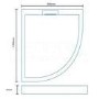 Low Profile Left Hand Offset Quadrant Shower Tray 1200 x 900mm Stone Resin - Elusive